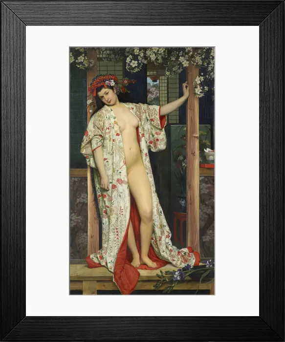 Framed Print : A Woman in Japan Bath (La Japonaise au bain), 1864 Framed Print : A Woman in Japan Bath (La Japonaise au bain), 1864