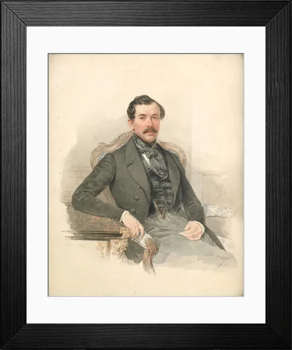Framed Print : Portrait of Maximilian de Beauharnais, 3rd Duke of Leuchtenberg (1817-1852) Framed Print : Portrait of Maximilian de Beauharnais, 3rd Duke of Leuchtenberg (1817-1852)