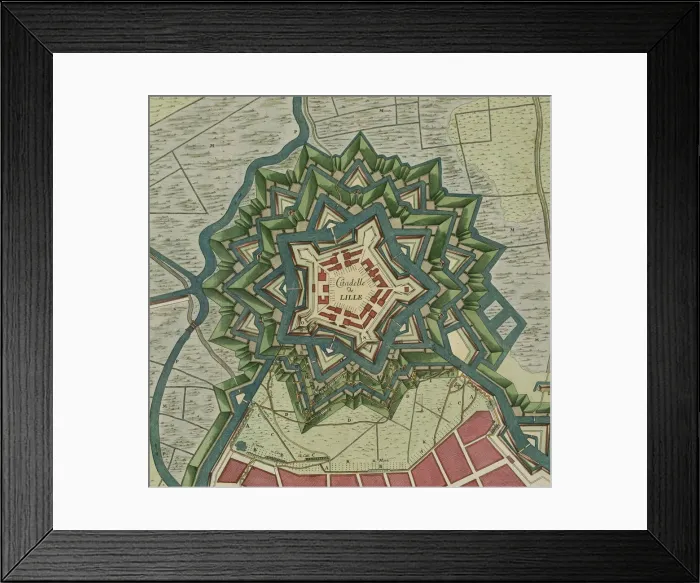 Framed Print : Plan of the Citadel of Lille, 1709 Framed Print : Plan of the Citadel of Lille, 1709