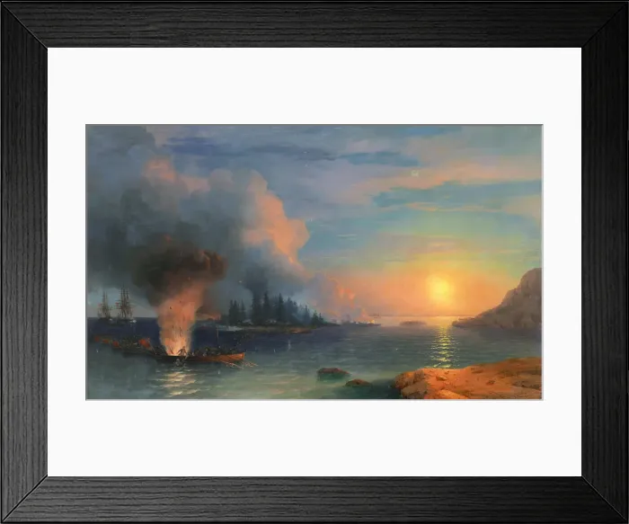 Framed Print : The Battle of Bomarsund, 1858 Framed Print : The Battle of Bomarsund, 1858
