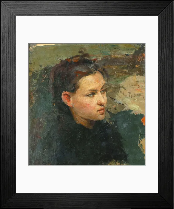 Framed Print : Portrait of Vera Repina, the first wife of the artist Framed Print : Portrait of Vera Repina, the first wife of the artist