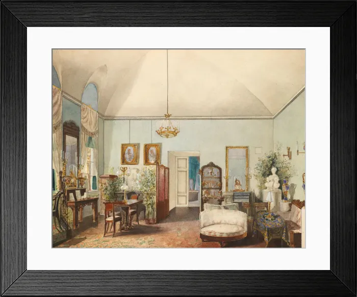 Framed Print : Interior, 1830-1840s Framed Print : Interior, 1830-1840s
