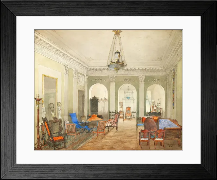 Framed Print : Interior, 1839 Framed Print : Interior, 1839