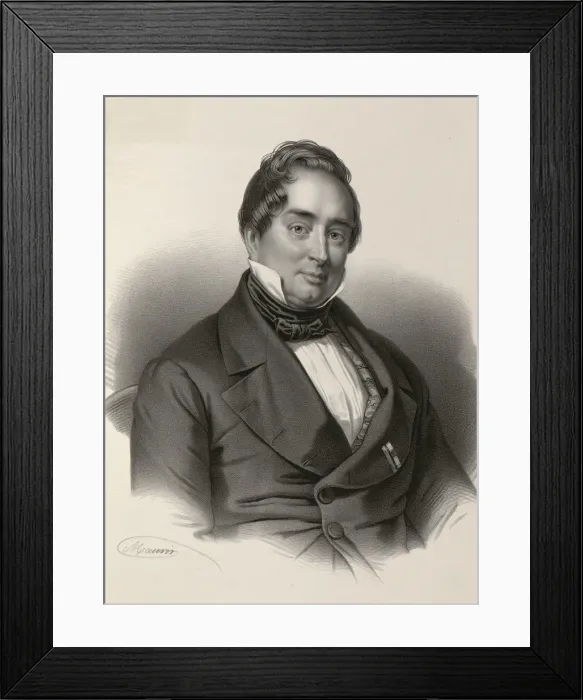 Framed Print : Portrait of Adam Gottlob Oehlenschlager (1779-1850), 1830-1840s Framed Print : Portrait of Adam Gottlob Oehlenschlager (1779-1850), 1830-1840s