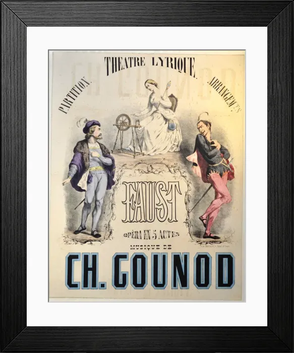 Framed Print : Premiere Poster for the opera Faust by Charles Gounod at the Theatre Lyrique, March 19, 1859, 1859 Framed Print : Premiere Poster for the opera Faust by Charles Gounod at the Theatre Lyrique, March 19, 1859, 1859