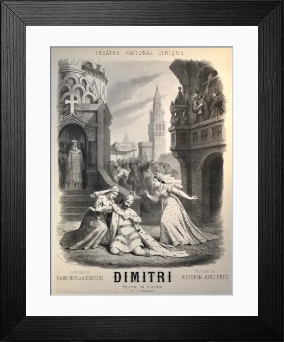 Framed Print : Poster for the Opera Dimitri by Victorin de Joncieres, 1876 Framed Print : Poster for the Opera Dimitri by Victorin de Joncieres, 1876