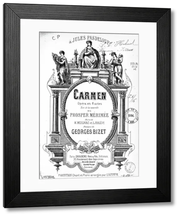 Framed Print : Cover of the vocal score of opera Carmen by Georges Bizet, 1875 Framed Print : Cover of the vocal score of opera Carmen by Georges Bizet, 1875