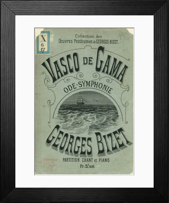 Framed Print : Cover of the ode-symphony Vasco de Gama by Georges Bizet, 1880 Framed Print : Cover of the ode-symphony Vasco de Gama by Georges Bizet, 1880