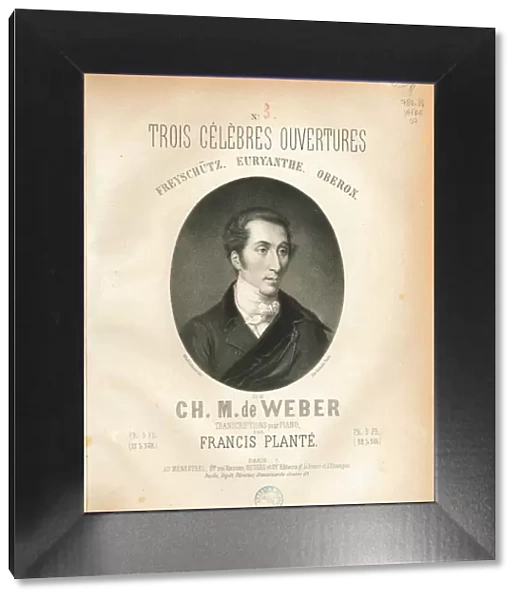 Cover of the Trois Celebres Ouvertures by Carl Maria von Weber, 1869