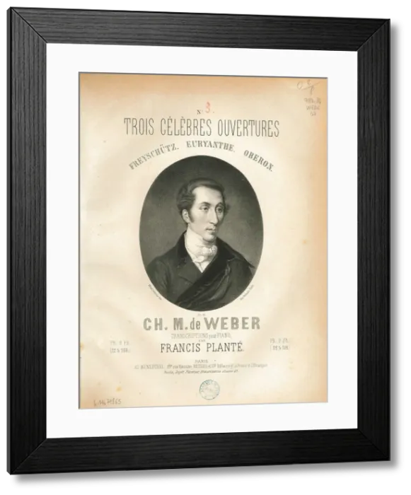 Framed Print : Cover of the Trois Celebres Ouvertures by Carl Maria von Weber, 1869