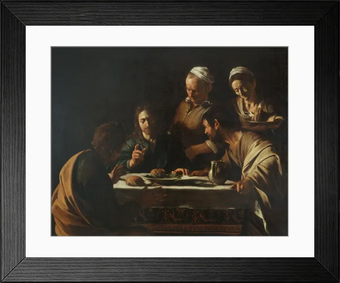 Framed Print : The Supper at Emmaus, 1606 Framed Print : The Supper at Emmaus, 1606