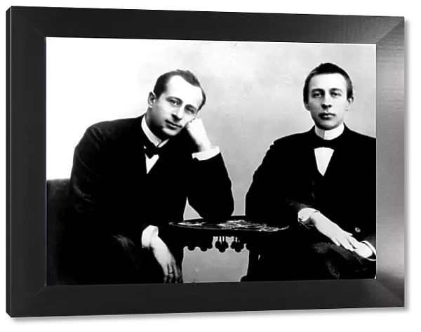 Sergei Rachmaninov (1873-1943) and pianist and conductor Alexander Siloti (1863-1945), 1902