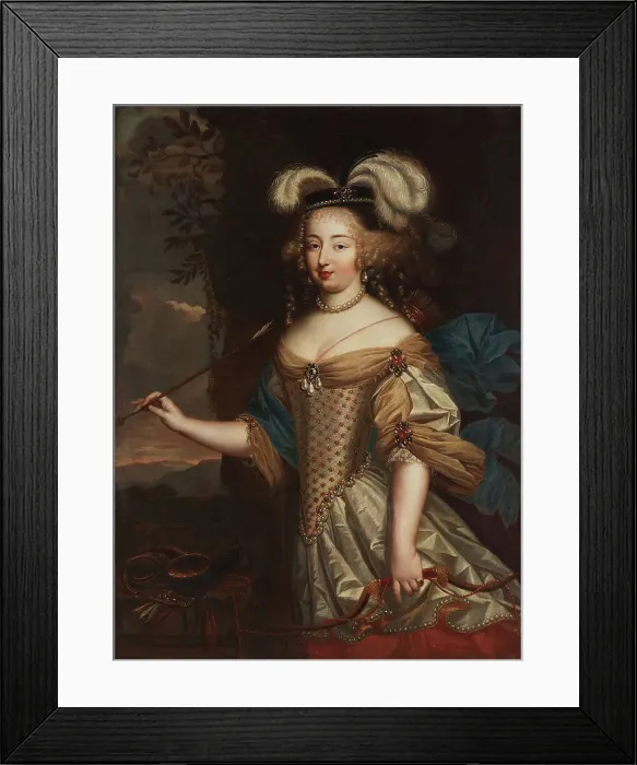 Framed Print : Francoise-Athenais de Rochechouart, marquise de Montespan (1640-1707), as Diana Framed Print : Francoise-Athenais de Rochechouart, marquise de Montespan (1640-1707), as Diana