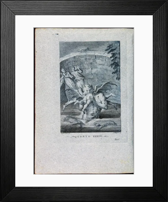 Framed Print : Illustration to the Divine Comedy by Dante Alighieri (Venezia, Antonio Zatta, 1757), 1757