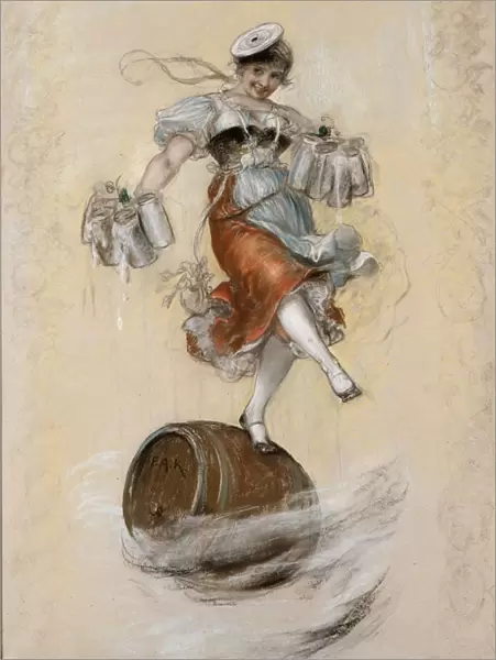 Die Schutzenliesl (The shooting Liesl). Study, 1878