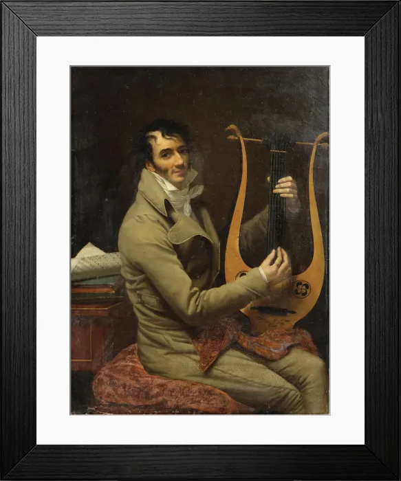 Framed Print : Portrait of Jean-Dominique Fabry Garat Playing a Lyre, ca 1802-1805 Framed Print : Portrait of Jean-Dominique Fabry Garat Playing a Lyre, ca 1802-1805