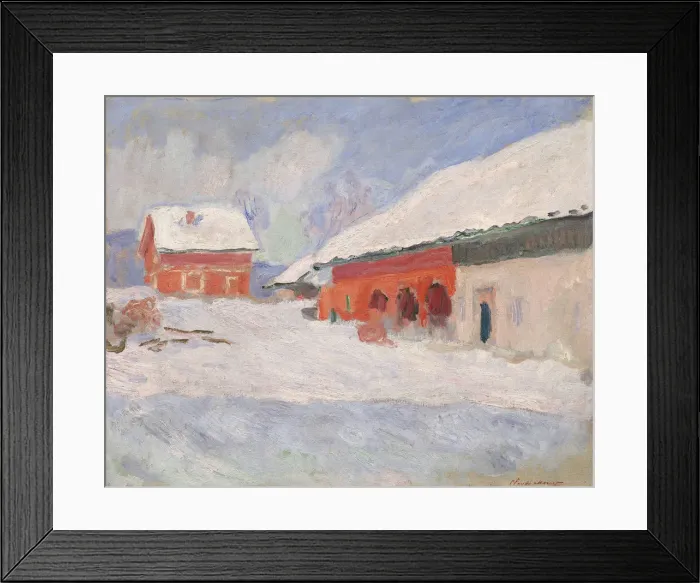 Framed Print : Norway. Red Houses at Bjornegaard, 1895 Framed Print : Norway. Red Houses at Bjornegaard, 1895