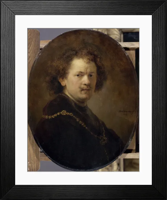 Framed Print : Self-Portrait with Bare Head, 1633 Framed Print : Self-Portrait with Bare Head, 1633