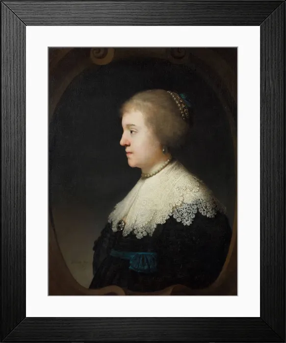 Framed Print : Portrait of Amalia of Solms-Braunfels (1602-1675), 1632 Framed Print : Portrait of Amalia of Solms-Braunfels (1602-1675), 1632
