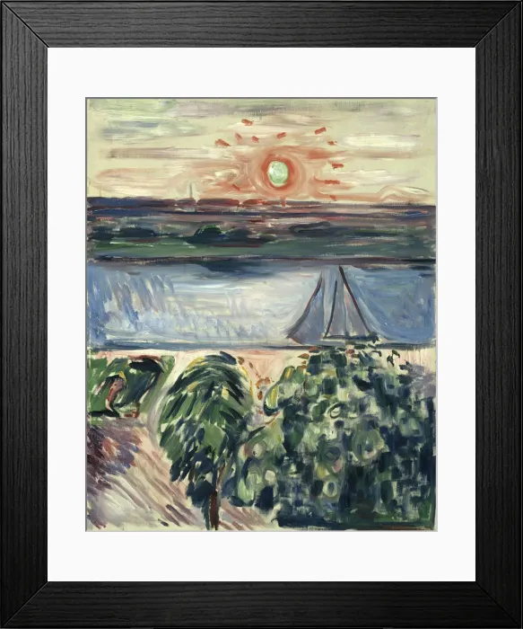 Framed Print : Canal at sunset, 1908 Framed Print : Canal at sunset, 1908