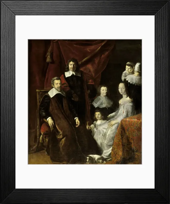 Framed Print : Portrait of the Family of Habert de Montmor, Mid of 17th cen Framed Print : Portrait of the Family of Habert de Montmor, Mid of 17th cen