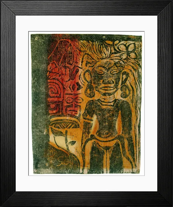 Framed Print : Tahitian Idol, 1894-1895 Framed Print : Tahitian Idol, 1894-1895