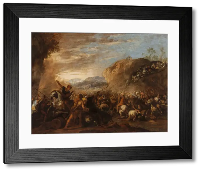 Framed Print : Battle between the Israelites and the Amalekites Framed Print : Battle between the Israelites and the Amalekites