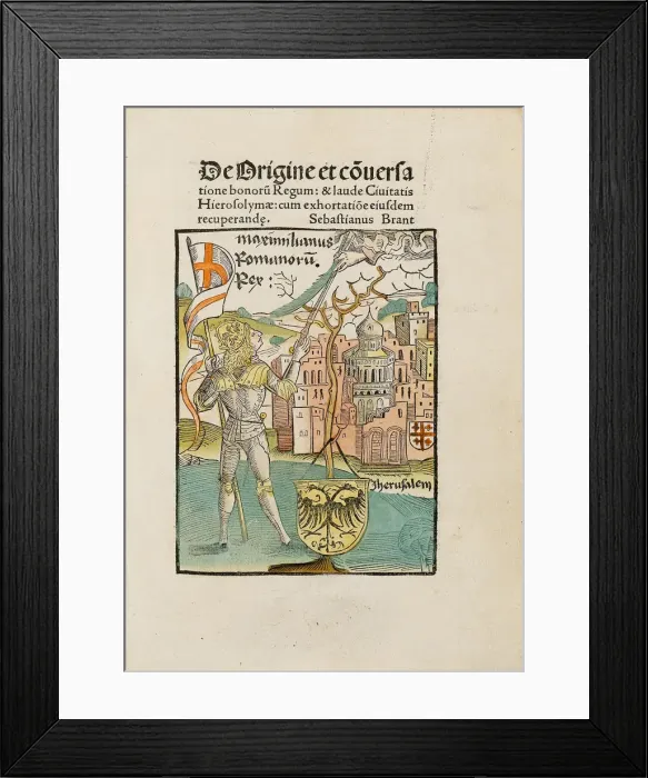 Framed Print : Illustration for De Origine et conversatione bonorum Regum by Sebastian Brant, 1495 Framed Print : Illustration for De Origine et conversatione bonorum Regum by Sebastian Brant, 1495