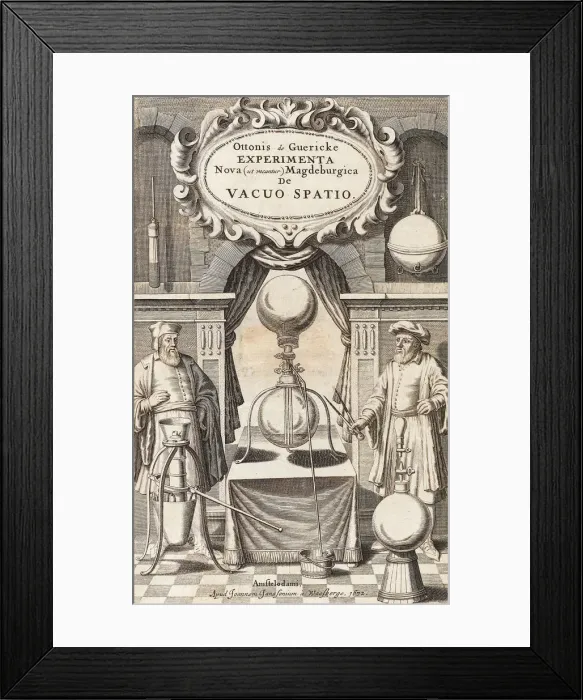 Framed Print : Illustration to the first edition of Experimenta Nova von Otto von Guericke, 1672 Framed Print : Illustration to the first edition of Experimenta Nova von Otto von Guericke, 1672