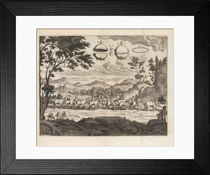 Framed Print : Illustration to the first edition of Experimenta Nova von Otto von Guericke, 1672 Framed Print : Illustration to the first edition of Experimenta Nova von Otto von Guericke, 1672