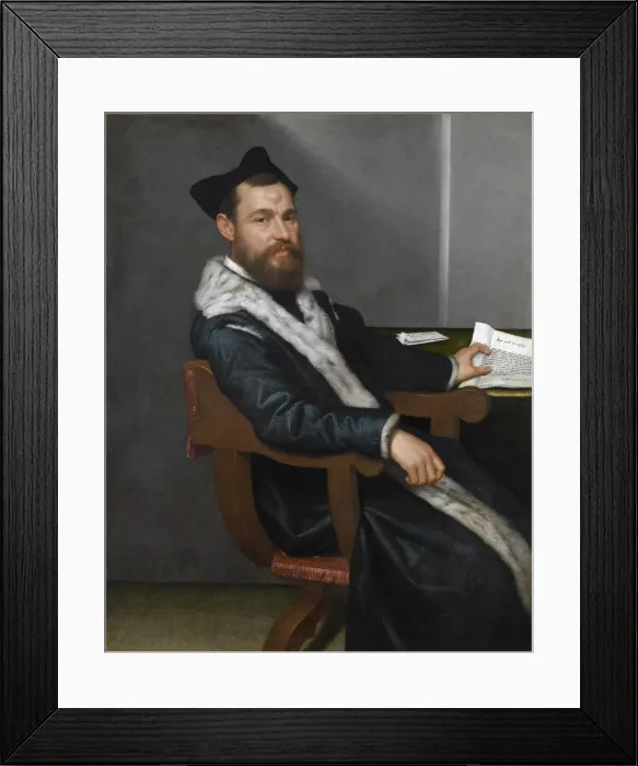 Framed Print : Portrait of a man (The Magistrate), 1560 Framed Print : Portrait of a man (The Magistrate), 1560
