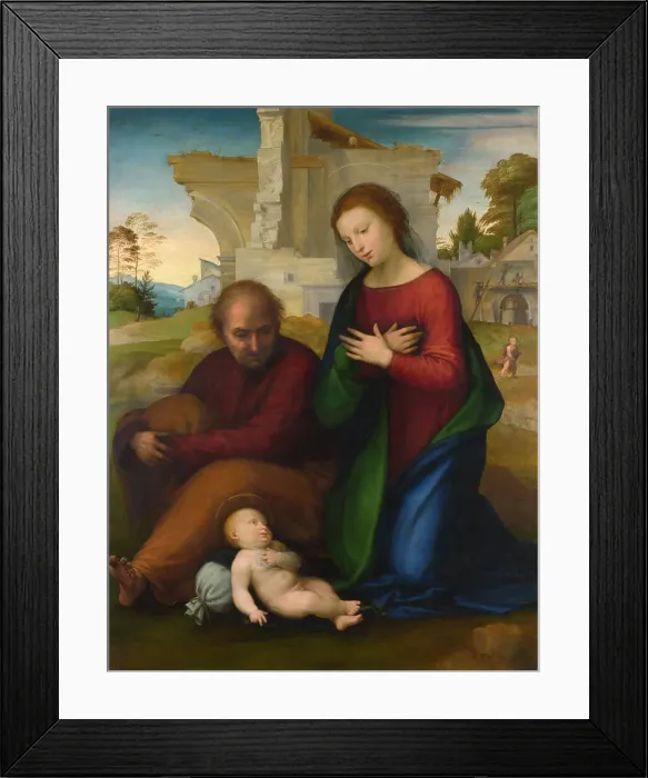 Framed Print : The Virgin adoring the Child with Saint Joseph, before 1511 Framed Print : The Virgin adoring the Child with Saint Joseph, before 1511
