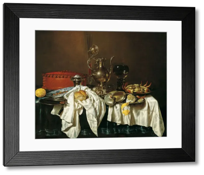 Framed Print : Still life with a Chinese porcelain plate, 1658 Framed Print : Still life with a Chinese porcelain plate, 1658