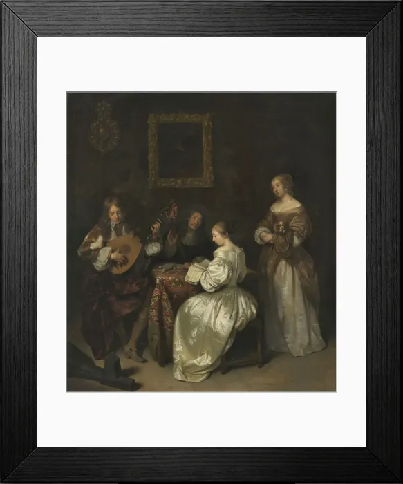 Framed Print : Musical amusement, 1665 Framed Print : Musical amusement, 1665