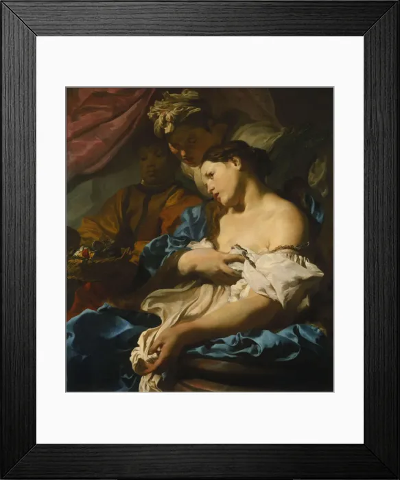 Framed Print : The Death of Cleopatra, ca 1624-1625 Framed Print : The Death of Cleopatra, ca 1624-1625