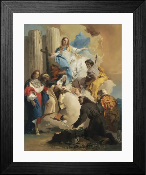 Framed Print : The Virgin with Six Saints, c. 1750 Framed Print : The Virgin with Six Saints, c. 1750