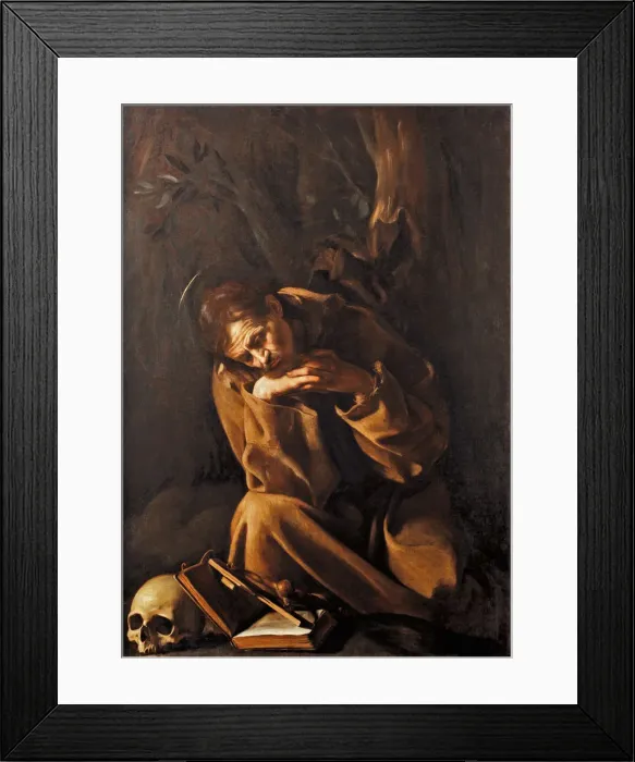 Framed Print : Saint Francis in Meditation, 1606 Framed Print : Saint Francis in Meditation, 1606