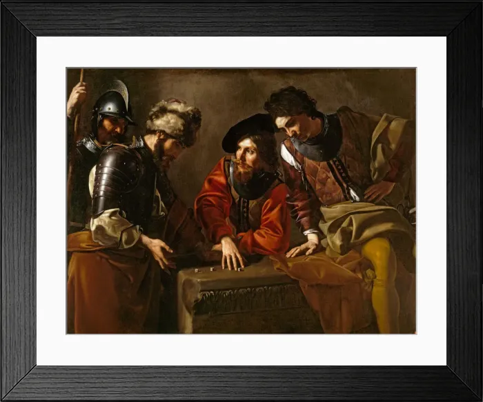 Framed Print : Dice Players, ca 1624 Framed Print : Dice Players, ca 1624