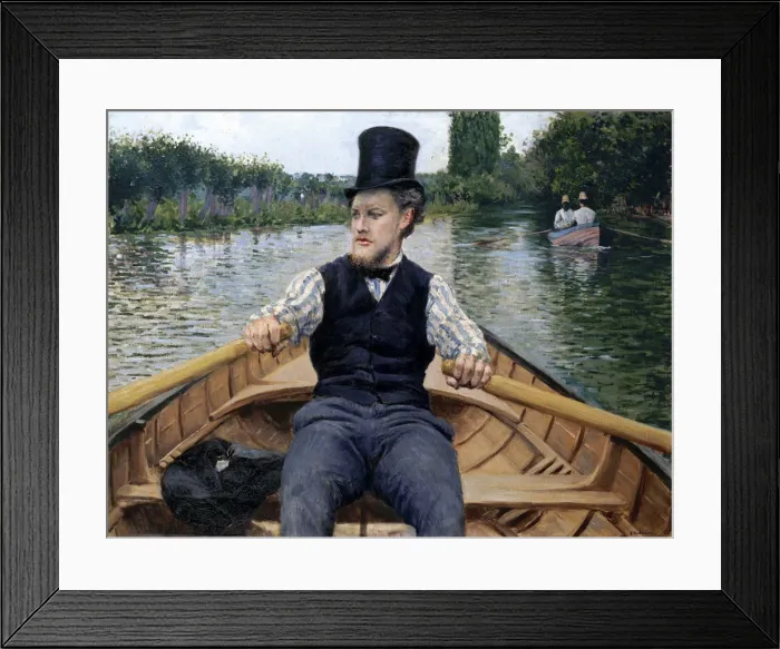 Framed Print : Oarsman in a Top Hat, 1878 Framed Print : Oarsman in a Top Hat, 1878