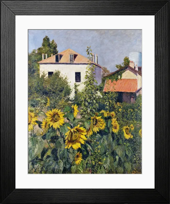 Framed Print : Sunflowers, Garden at Petit Gennevilliers, ca 1885 Framed Print : Sunflowers, Garden at Petit Gennevilliers, ca 1885