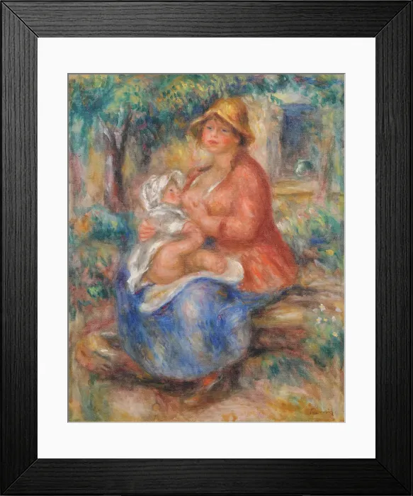 Framed Print : Aline Renoir Nursing her Baby, 1915 Framed Print : Aline Renoir Nursing her Baby, 1915