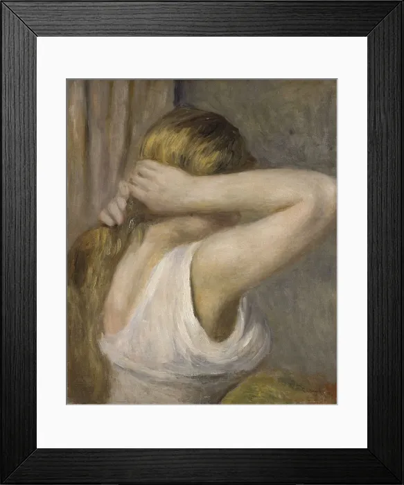 Framed Print : Young Woman with Raised Arms, c. 1895 Framed Print : Young Woman with Raised Arms, c. 1895