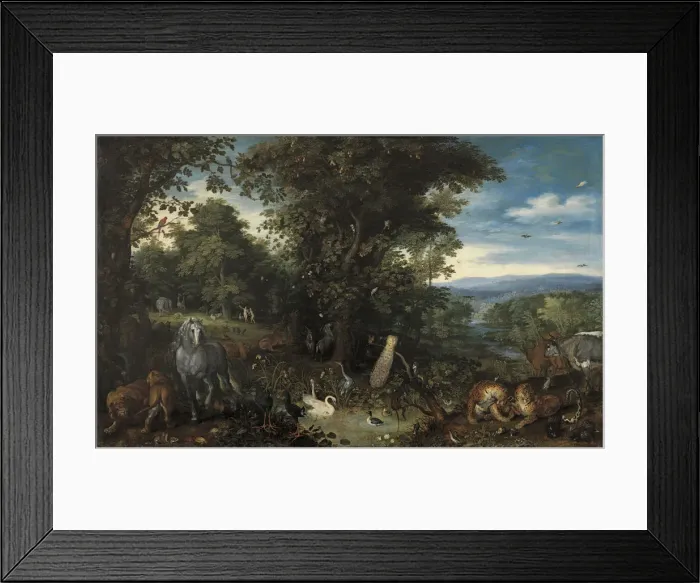 Framed Print : The Garden of Eden, ca 1611 Framed Print : The Garden of Eden, ca 1611