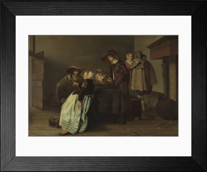 Framed Print : A Conversation, 1628 Framed Print : A Conversation, 1628