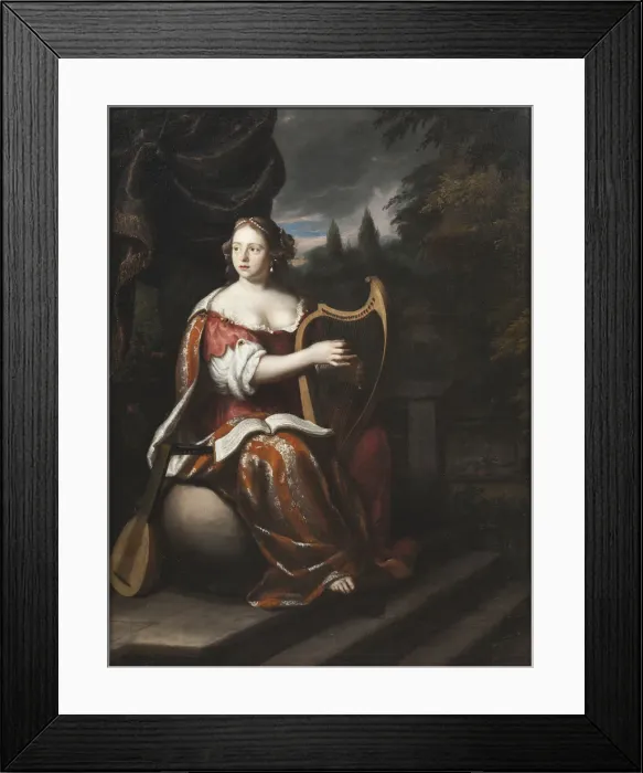 Framed Print : Lady Playing the Harp Framed Print : Lady Playing the Harp