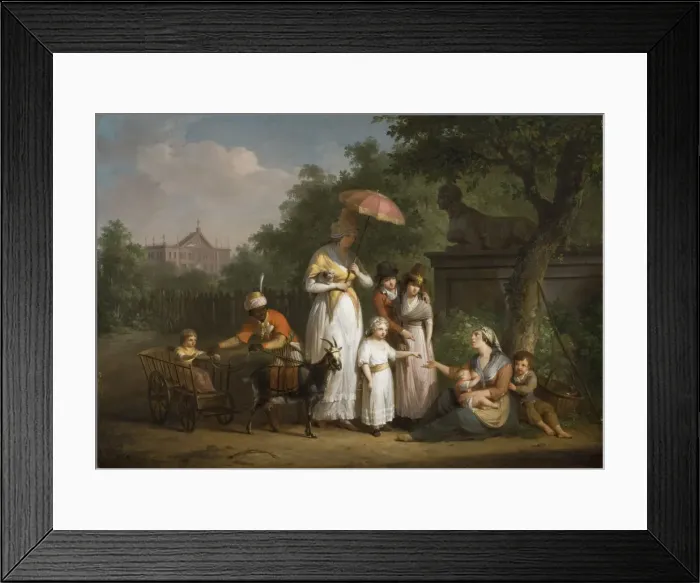 Framed Print : A Noble Family Distributing Alms in a Park, 1793 Framed Print : A Noble Family Distributing Alms in a Park, 1793
