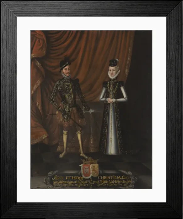Framed Print : Duke Adolf of Holstein-Gottorp (1526-1586) and Christine of Hesse (1543-1604) Framed Print : Duke Adolf of Holstein-Gottorp (1526-1586) and Christine of Hesse (1543-1604)