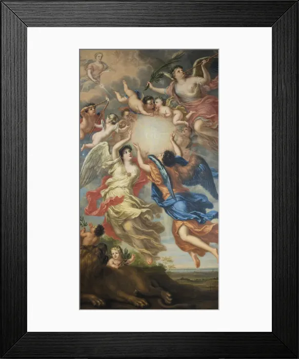 Framed Print : Allegory of Charles XI of Sweden (1655-1697) and Ulrika Eleonora of Denmark (1656-1693), 1692 Framed Print : Allegory of Charles XI of Sweden (1655-1697) and Ulrika Eleonora of Denmark (1656-1693), 1692