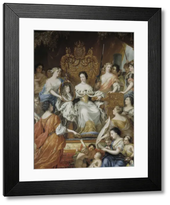Framed Print : Allegory of the regency of Ulrika Eleonora of Sweden (1656-1693), End of 17th cen Framed Print : Allegory of the regency of Ulrika Eleonora of Sweden (1656-1693), End of 17th cen