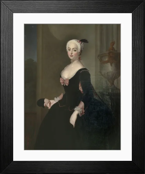 Framed Print : Portrait of Countess Anna Elisabeth von der Schulenburg (1720-1741), First half of the 18th cent Framed Print : Portrait of Countess Anna Elisabeth von der Schulenburg (1720-1741), First half of the 18th cent